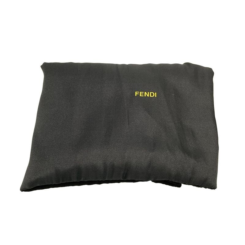 Fendi Handbag Mamma Bucket/zucchino Pattern 8br180 Beige And Dark Brown Mini