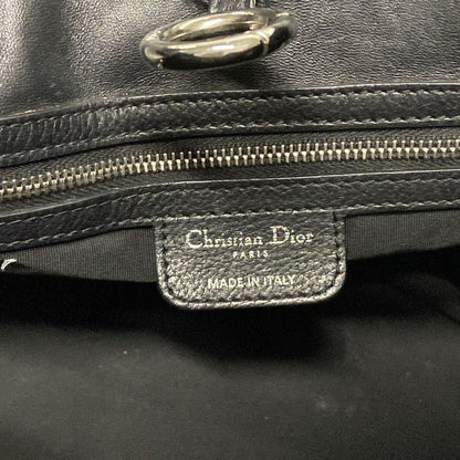 Dior/christian Dior Tote Bag - Black Leather