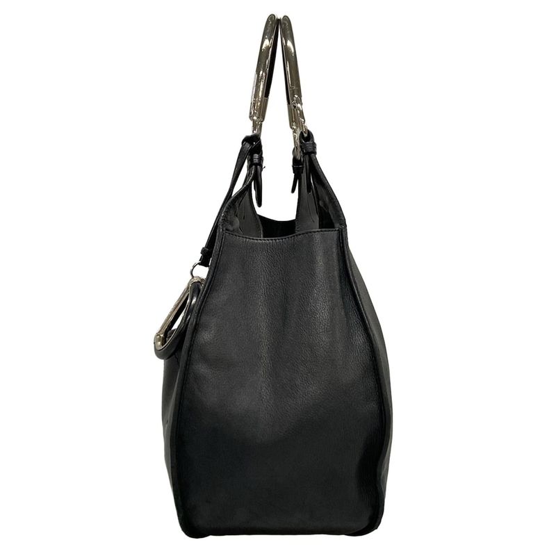 Dior/christian Dior Tote Bag - Black Leather