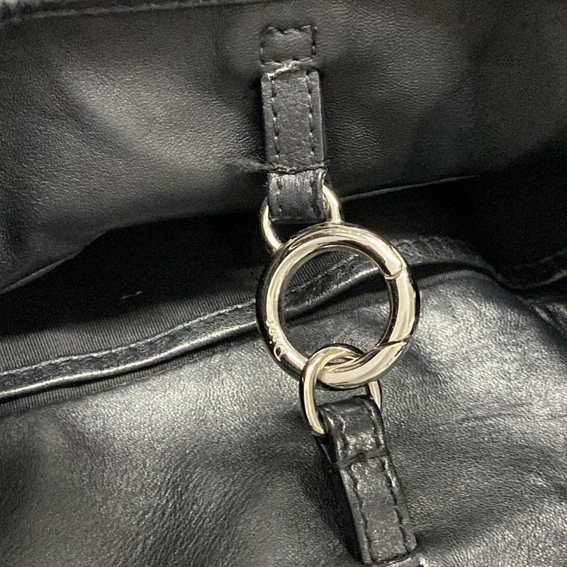 Dior/christian Dior Tote Bag - Black Leather