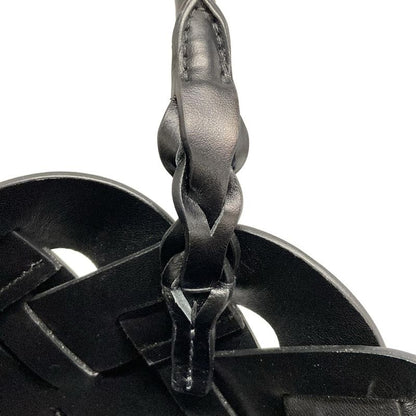 Prada Tote Bag Vittero Intrecciato 1bg318 Black Leather