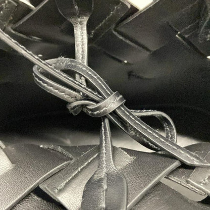 Prada Tote Bag Vittero Intrecciato 1bg318 Black Leather