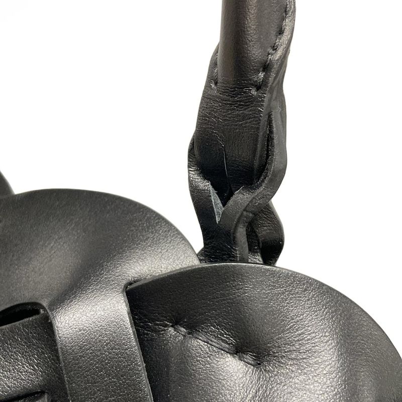 Prada Tote Bag Vittero Intrecciato 1bg318 Black Leather