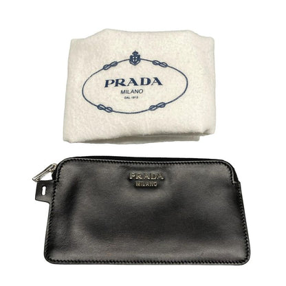 Prada Tote Bag Vittero Intrecciato 1bg318 Black Leather