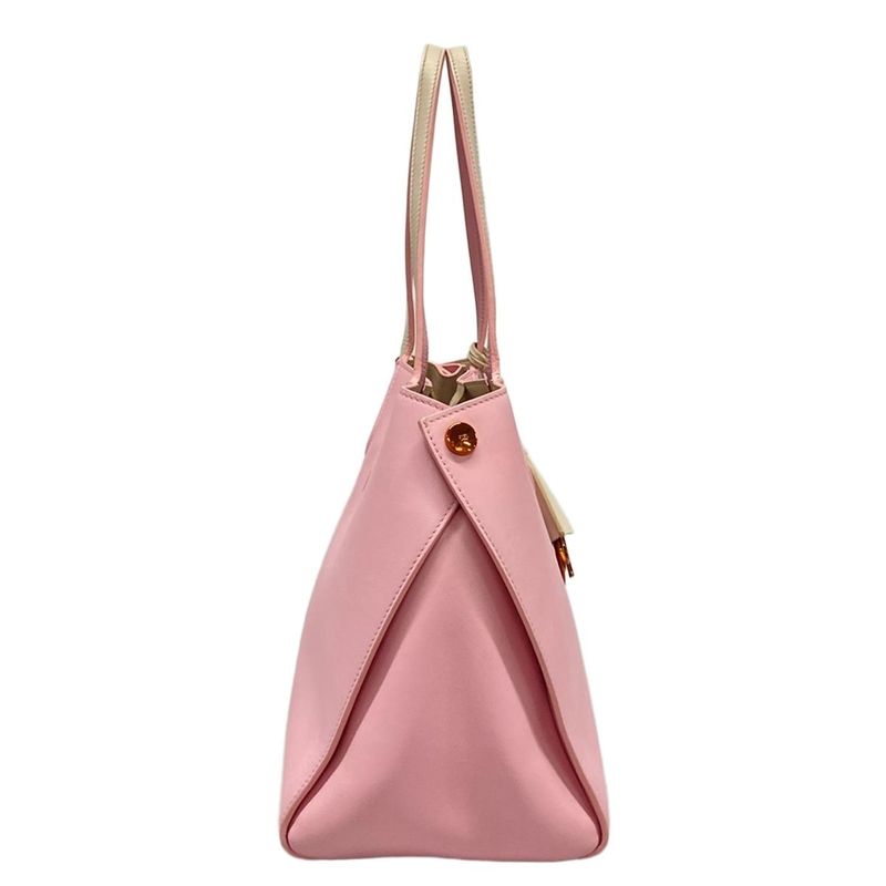 Dior/christian Dior Addict Tote Bag Light Pink And Ivory Leather