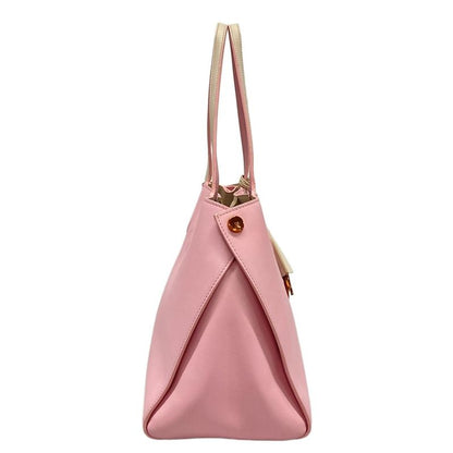 Dior/christian Dior Addict Tote Bag Light Pink And Ivory Leather