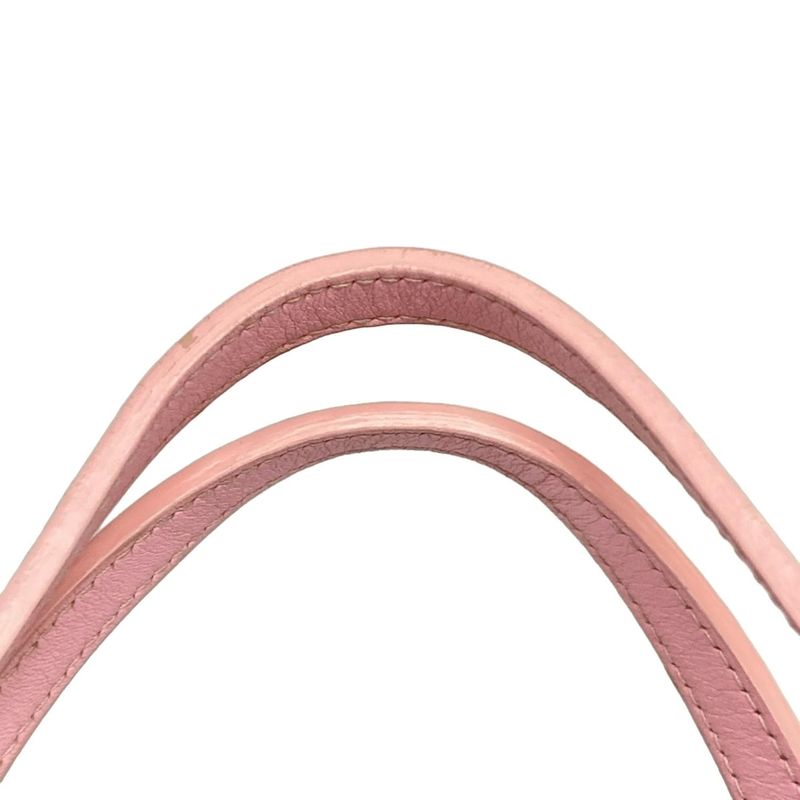 Dior/christian Dior Addict Tote Bag Light Pink And Ivory Leather