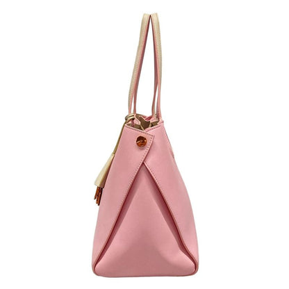 Dior/christian Dior Addict Tote Bag Light Pink And Ivory Leather