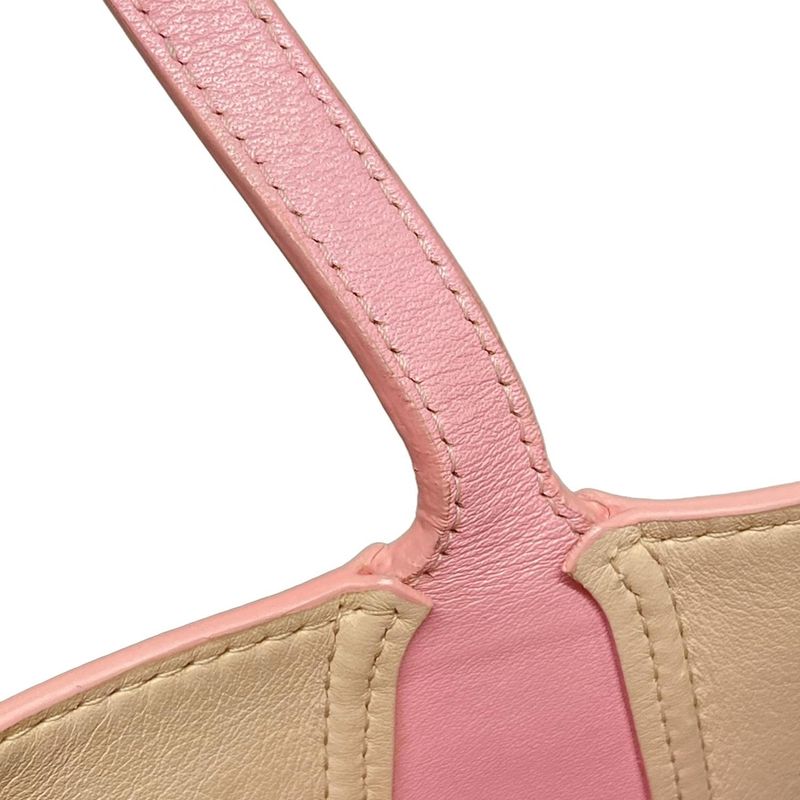 Dior/christian Dior Addict Tote Bag Light Pink And Ivory Leather