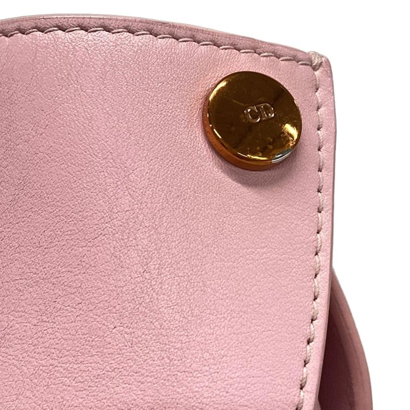 Dior/christian Dior Addict Tote Bag Light Pink And Ivory Leather