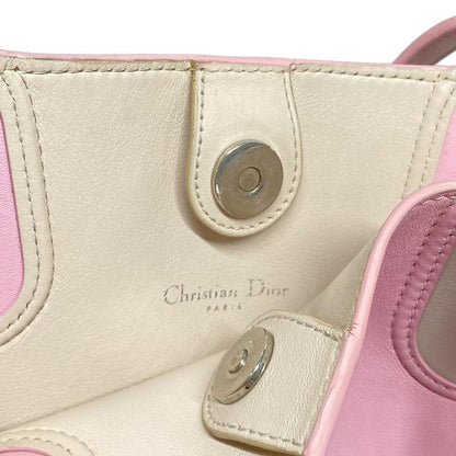 Dior/christian Dior Addict Tote Bag Light Pink And Ivory Leather