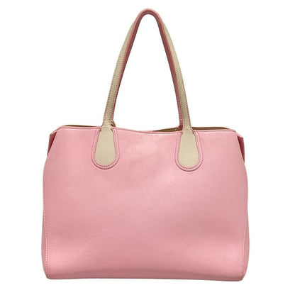Dior/christian Dior Addict Tote Bag Light Pink And Ivory Leather