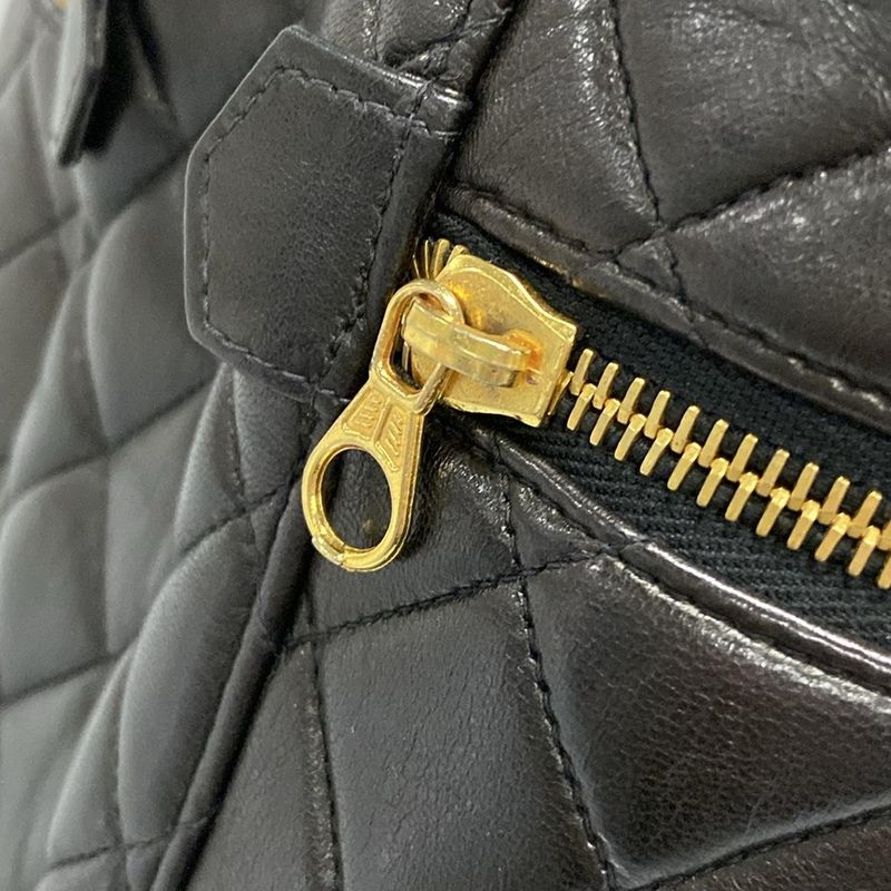 Chanel Vanity Bag Matelasse Black Gold Hardware Lambskin