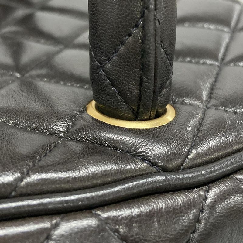 Chanel Vanity Bag Matelasse Black Gold Hardware Lambskin