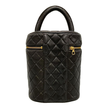 Chanel Vanity Bag Matelasse Black Gold Hardware Lambskin