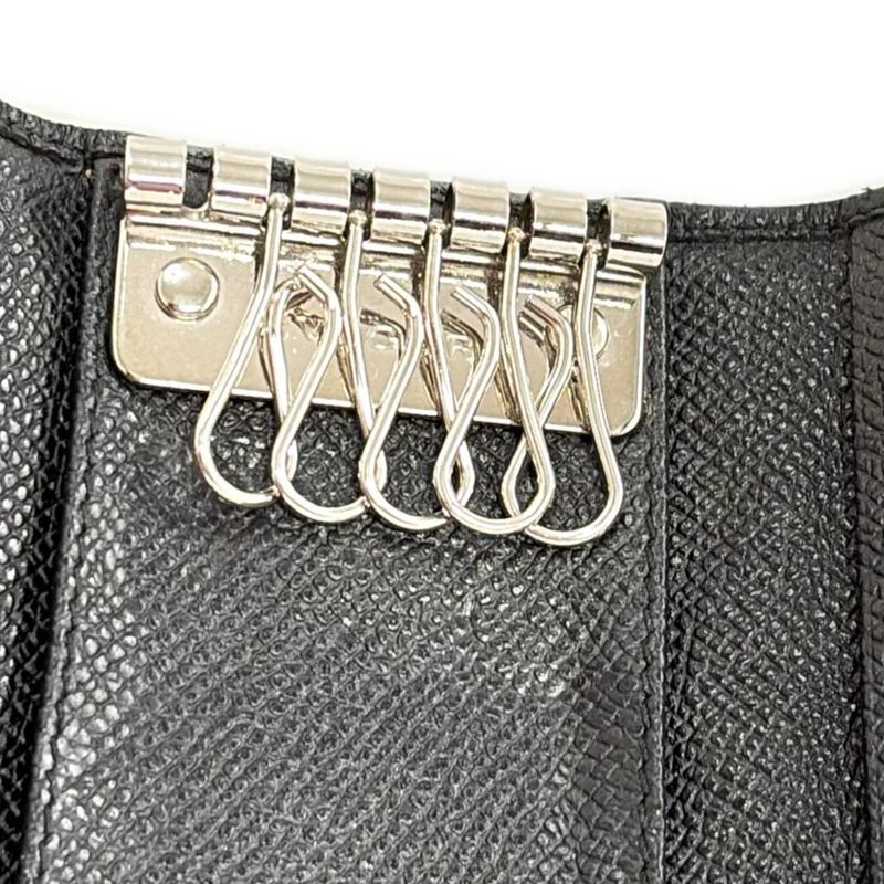 Bvlgari Key Case Bvlgari Black 6 Hooks Leather