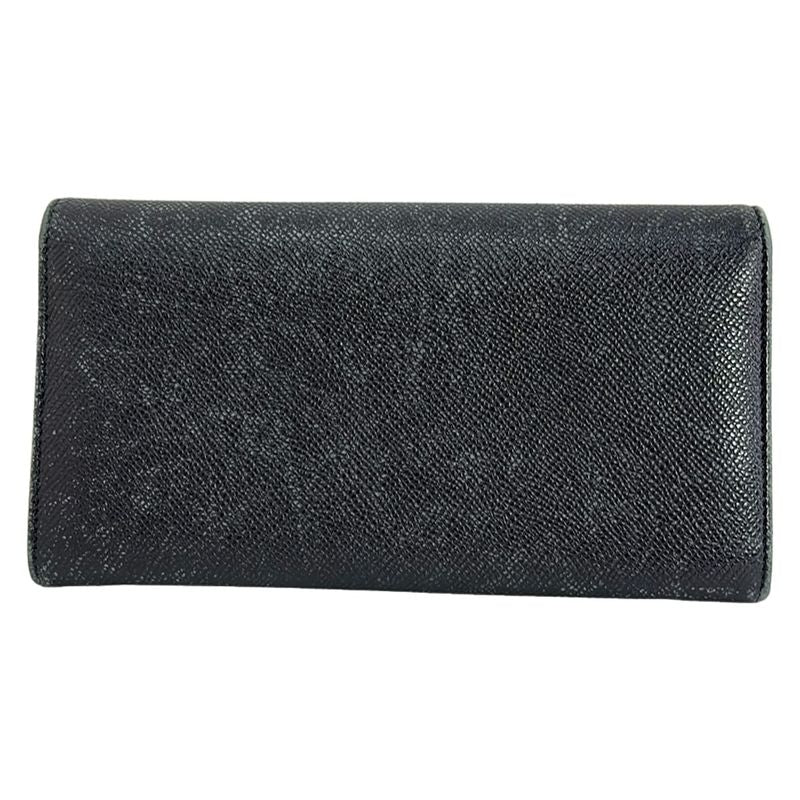 Bvlgari Long Wallet Bvlgari 30414 Black Leather