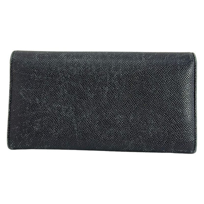 Bvlgari Long Wallet Bvlgari 30414 Black Leather