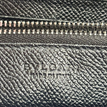 Bvlgari Long Wallet Bvlgari 30414 Black Leather