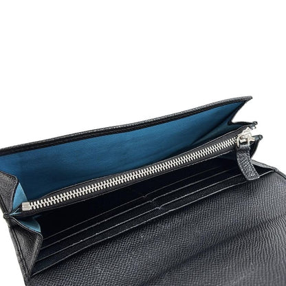 Bvlgari Long Wallet Bvlgari 30414 Black Leather