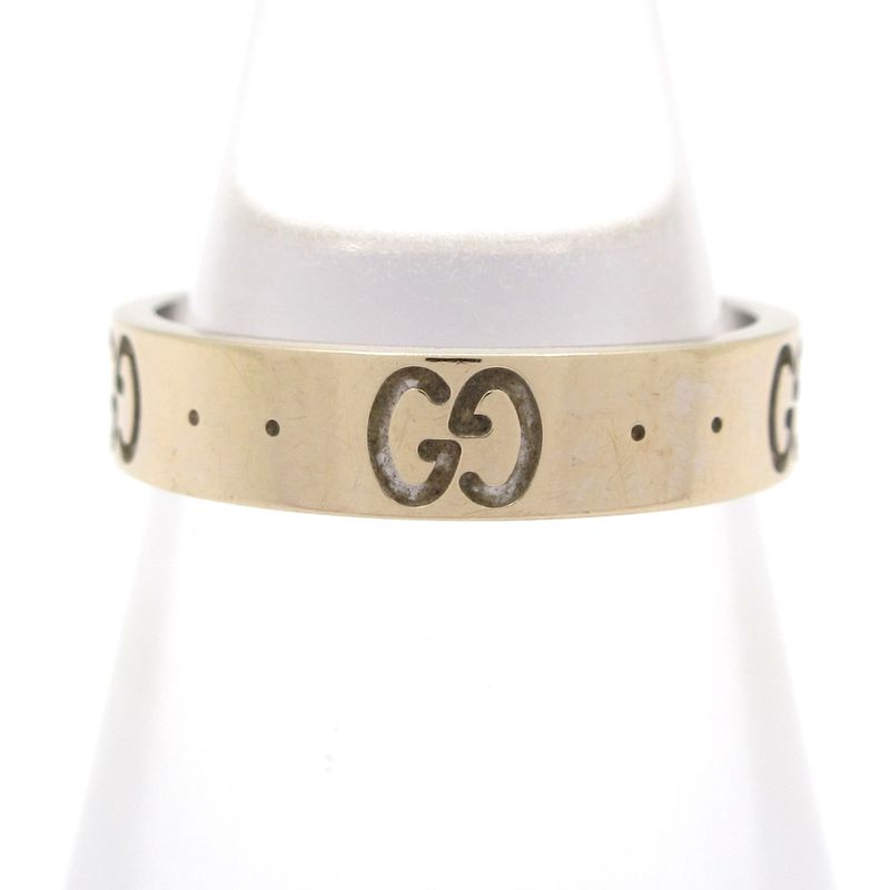Gucci Ring Icon 18K White Gold Total Weight: 36g