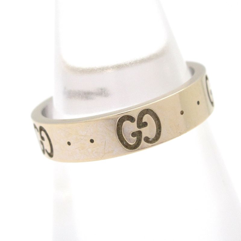 Gucci Ring Icon 18K White Gold Total Weight: 36g