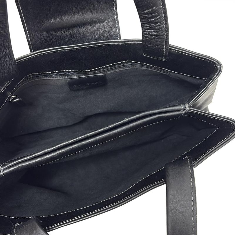 Bvlgari Handbag Rectangular Fashion Bag 20'476 Black Mini Bag Leather