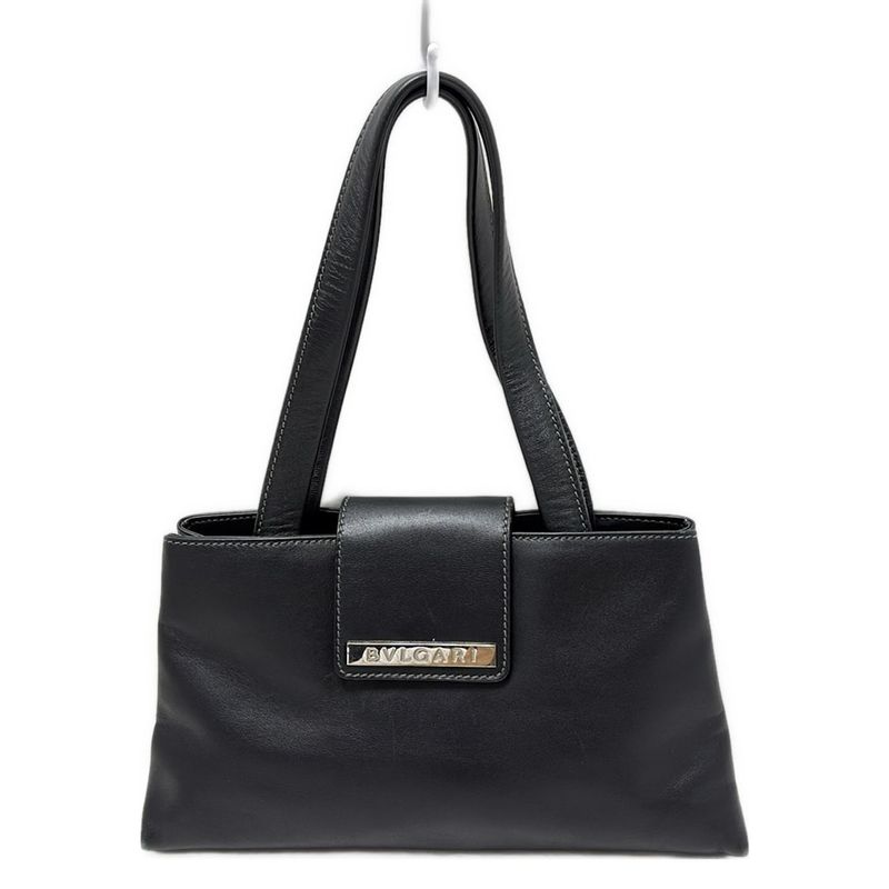 Bvlgari Handbag Rectangular Fashion Bag 20'476 Black Mini Bag Leather