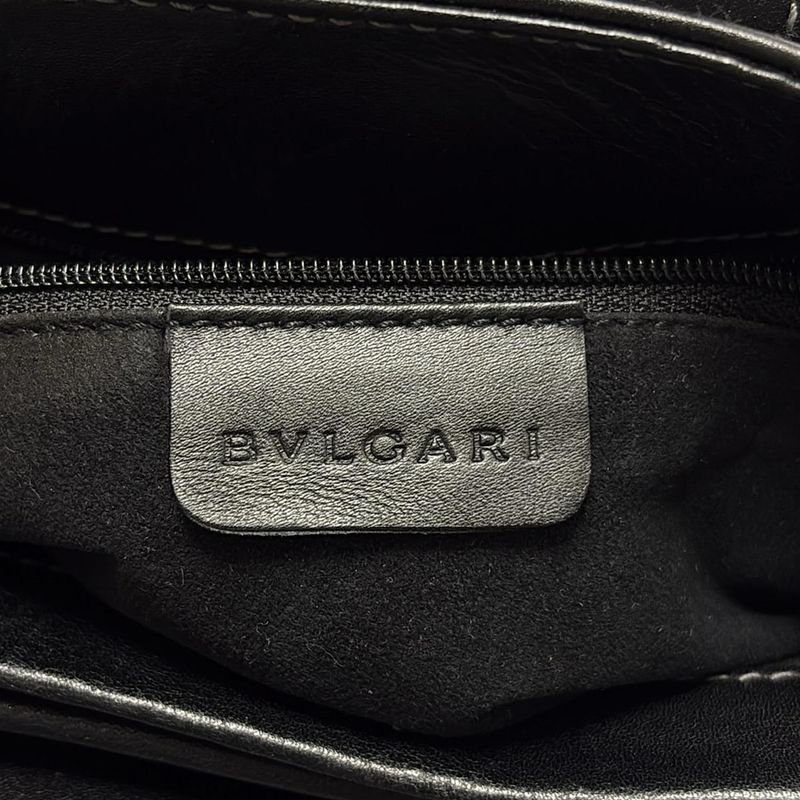 Bvlgari Handbag Rectangular Fashion Bag 20'476 Black Mini Bag Leather