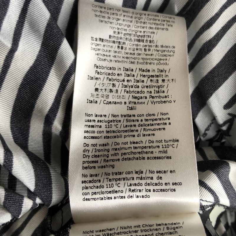 Fendi Dress Size 40 M Women - Light Blue White And Black Regular Collar Long