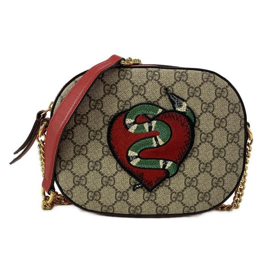 Gucci Shoulder Bag Holiday Collection GG Supreme Canvas Mini Chain Bag 409535