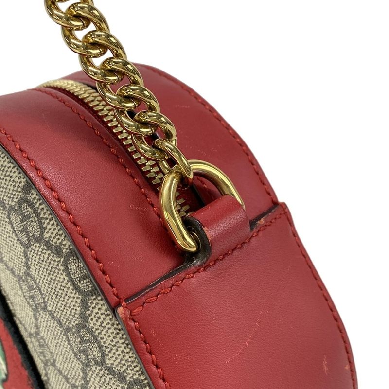 Gucci Shoulder Bag Holiday Collection GG Supreme Canvas Mini Chain Bag 409535