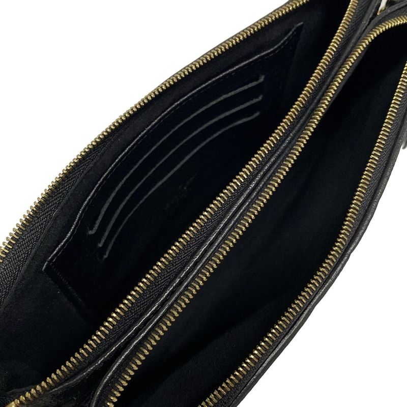 Louis Vuitton Shoulder Bag Monogram Empreinte Pochette Double Zip M68568 Noir