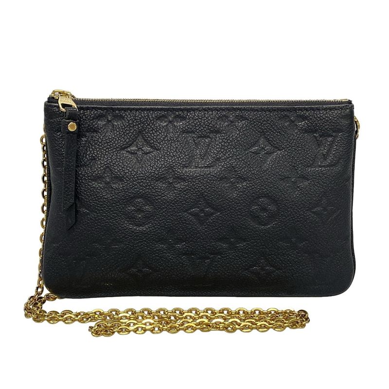 Louis Vuitton Shoulder Bag Monogram Empreinte Pochette Double Zip M68568 Noir