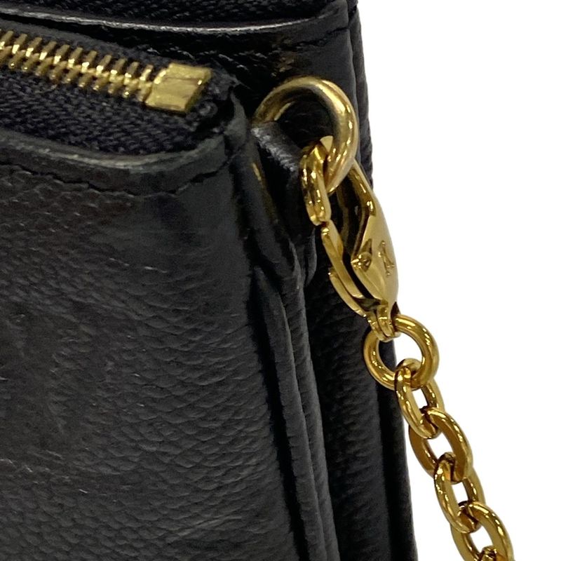 Louis Vuitton Shoulder Bag Monogram Empreinte Pochette Double Zip M68568 Noir