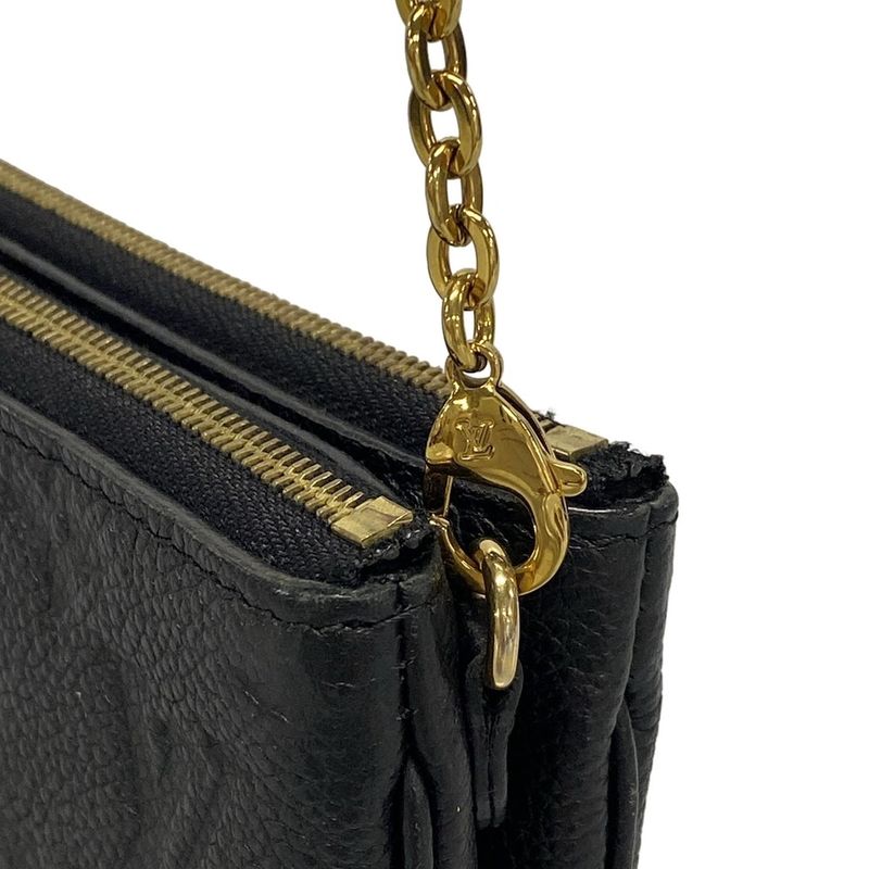 Louis Vuitton Shoulder Bag Monogram Empreinte Pochette Double Zip M68568 Noir