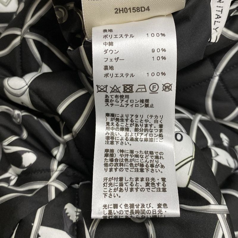 Hermes Down Coat Size 3 L Women - 2h0158d4 Black X White X Gray Long Sleeves /