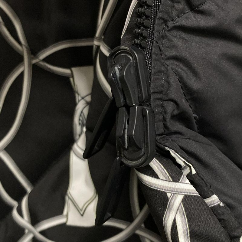 Hermes Down Coat Size 3 L Women - 2h0158d4 Black X White X Gray Long Sleeves /