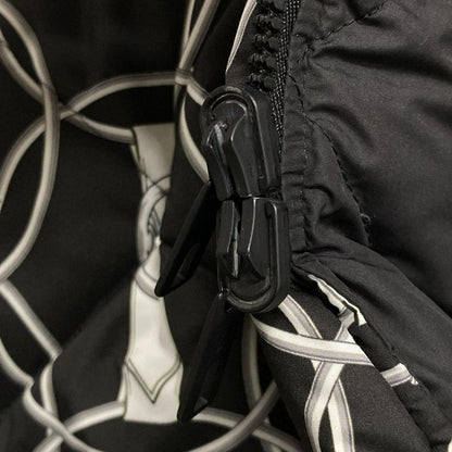 Hermes Down Coat Size 3 L Women - 2h0158d4 Black X White X Gray Long Sleeves /