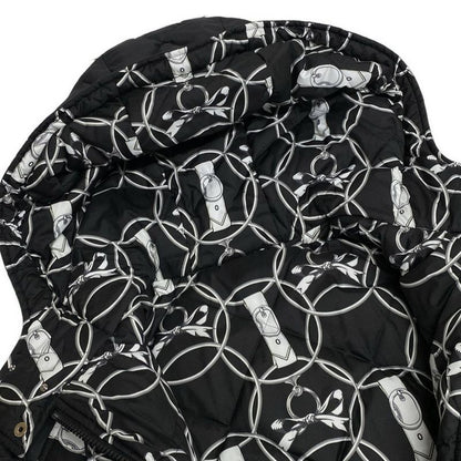 Hermes Down Coat Size 3 L Women - 2h0158d4 Black X White X Gray Long Sleeves /