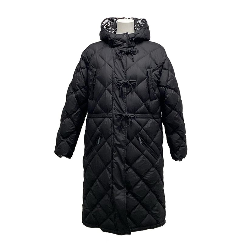 Hermes Down Coat Size 3 L Women - 2h0158d4 Black X White X Gray Long Sleeves /