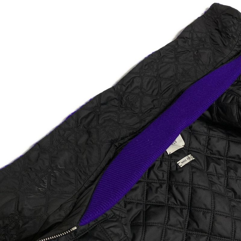 Hermes Blouson Size 40 M Women - 3h0130dm Purple And Black Long Sleeves/quilted/
