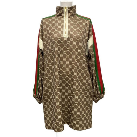 Gucci Dress Size L Women - 678689 Khaki X Ivory X Multi Cotton
