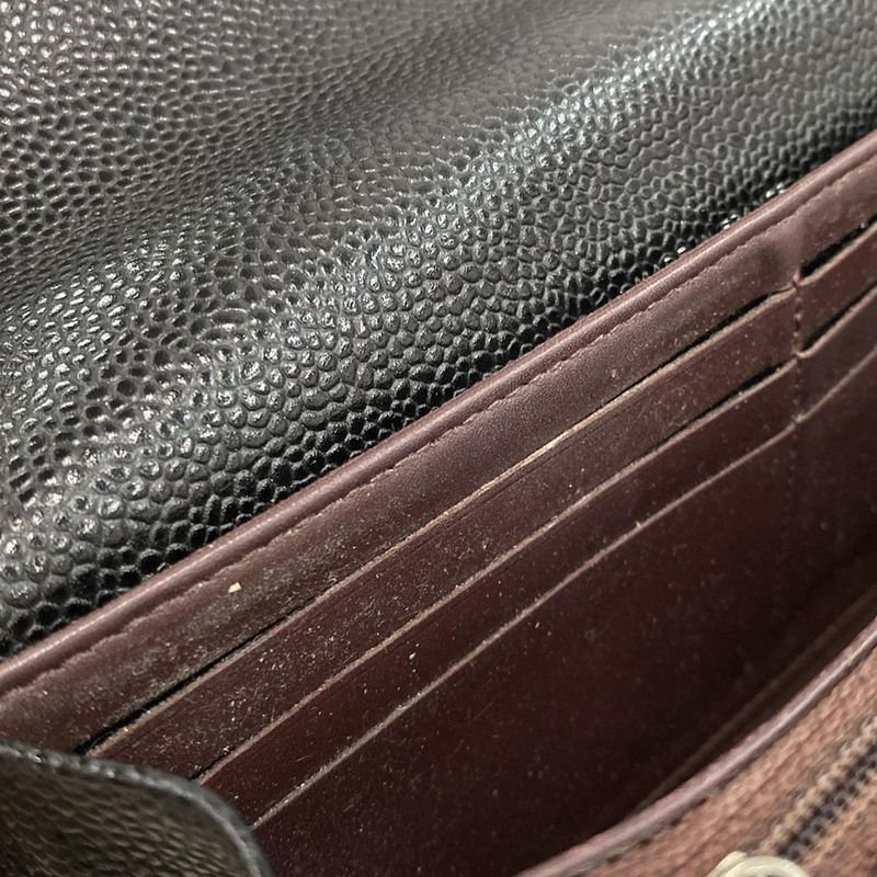 Chanel Long Wallet Matelasse Black Silver Hardware