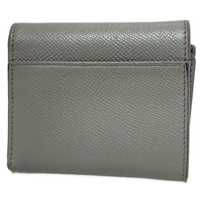 Dior/christian Dior Trifold Wallet 30 Montaigne Lotus Wallet Gray Leather