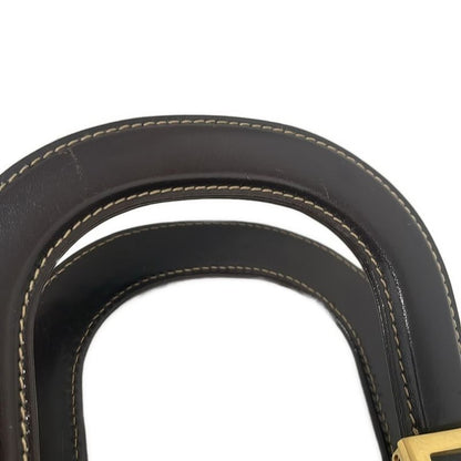 Fendi Tote Bag Zucca Pattern Beige Black And Dark Brown Leather