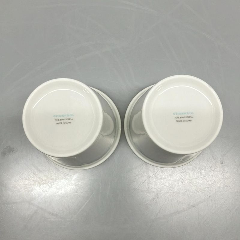 Tiffany & Co Return To Etch Coffee Cup White X Tiffany & Co Blue Mugs X 2 Like