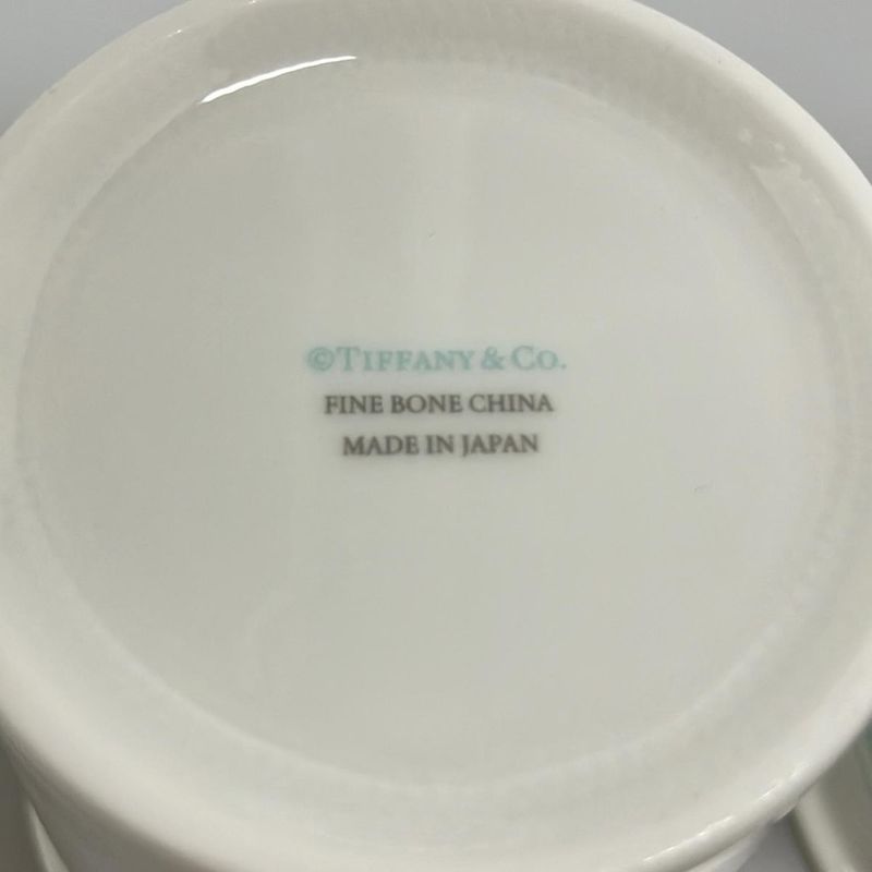 Tiffany & Co Return To Etch Coffee Cup White X Tiffany & Co Blue Mugs X 2 Like