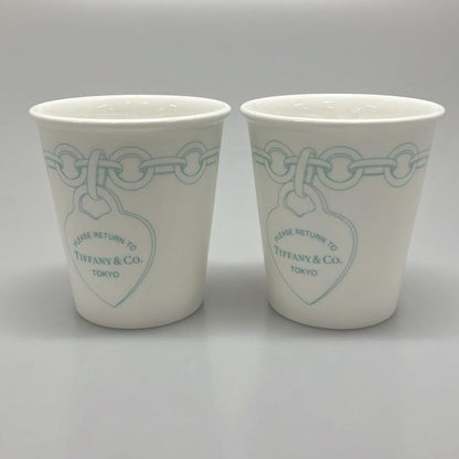 Tiffany & Co Return To Etch Coffee Cup White X Tiffany & Co Blue Mugs X 2 Like