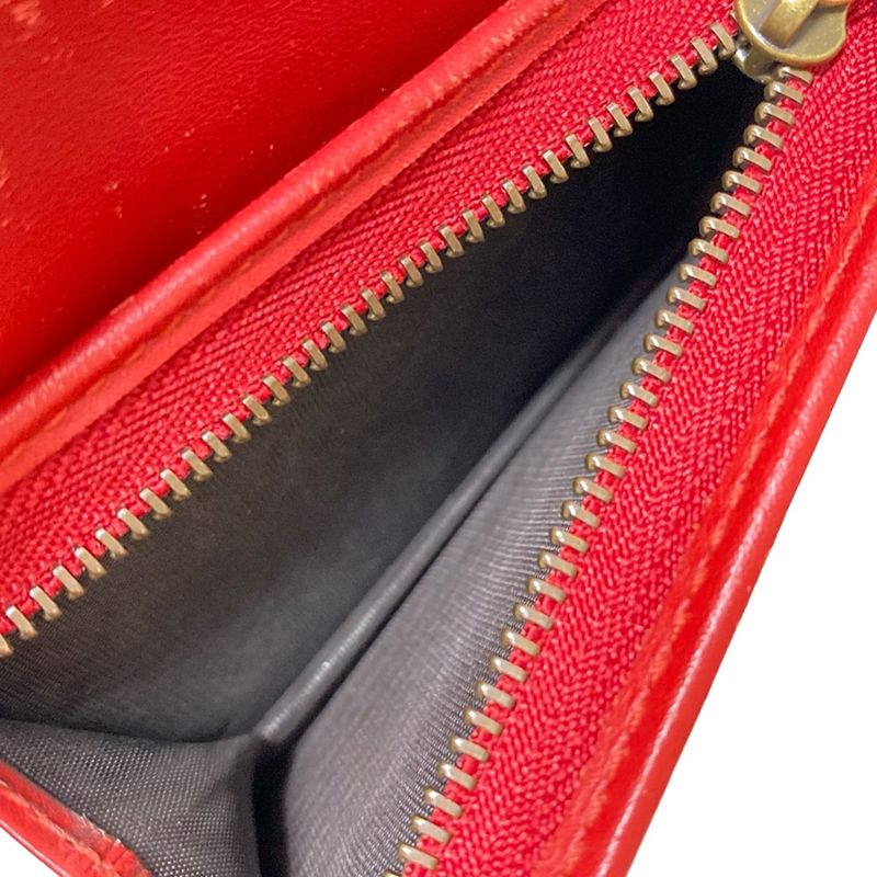 Gucci Bifold Wallet In Cherry GG Plus And GG Supreme 476050 Beige Dark Brown